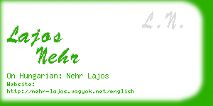 lajos nehr business card